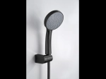 Robinet de baignoire avec douche à main. Le robinet est composé d'un corps principal en métal noir mat, offrant un aspect élégant et moderne. GARANTIE 5 ANS, LIVRAISON OFFERTE 5 à 6 Jours